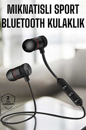 Kablosuz Sport Mıknatıslı Mikrofonlu Kulak İçi Kulaklık