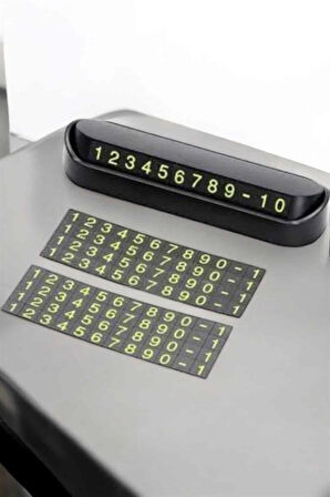 Araba Park Numaratörü Araç İçi Numaralık Değiştirilebilir Çevirmeli Mini