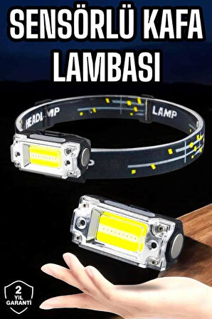 Kafa Lambası El Fenerli Kamp Lambası USB Şarjlı Esnek Lamba