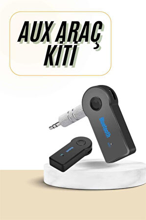 Bluetooth Araç Kiti Aux Çıkışlı  Telefon Müzik Alıcı Tüm Cihazlara Uyumlu