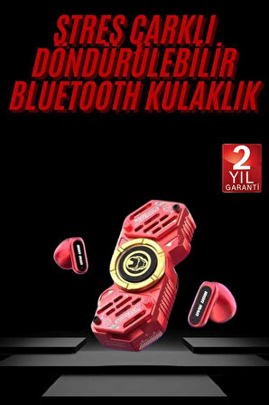 Stres Çarklı Oyuncu Kulaklığı Güçlü Bass Gamer Bluetooth Kulaklık Kablosuz