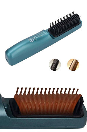 Şarjlı Saç Düzleştirici Tarak İyon Özellikli Sıkı Dişli Elektriklenme Karşıtı