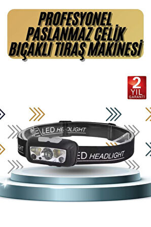 Kamp Lambası Kafa Feneri Kafa Lambası Ayarlanabilir Sensörlü Şarjlı