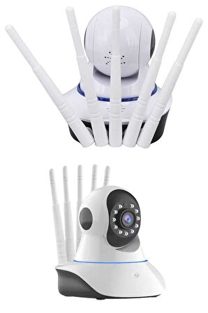 LED Aydınlatmalı 5 Antenli Motorlu 1080P Wifi Kamera Sensörlü