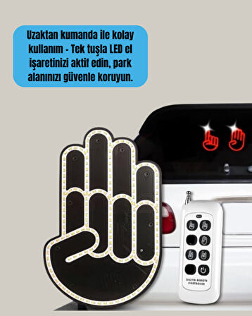 Uzaktan Kumandalı LED El Park Uyarı Cihazı Suya Dayanıklı Enerji Tasarruflu