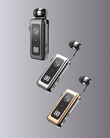 Dijital Ekranlı ve Hızlı Şarjlı Bluetooth?5.2 Makaralı Kulaklık