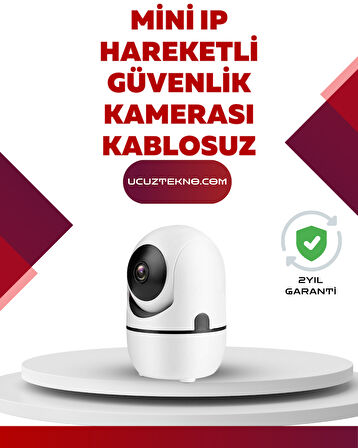 Full HD 1080P Kablosuz Güvenlik Kamerası – Hareket Takip, Gece Görüşü ve İki Yönlü Ses Özellikli