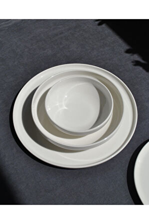 2 Kişilik 8 Parça Porselen Yemek Takımı Lena - Porselen Tabak Yemek Seti