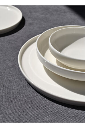 2 Kişilik 8 Parça Porselen Yemek Takımı Lena - Porselen Tabak Yemek Seti