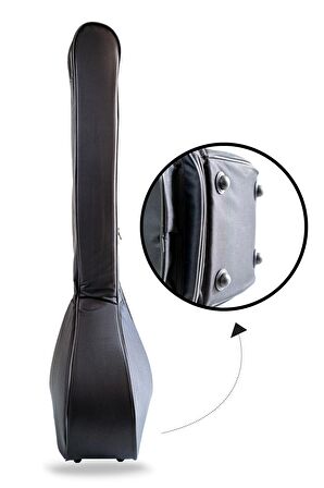 Profesyonel Su Geçirmez 20 Mm Pedli Soft Case Kısa Sap Bağlama Saz Kılıfı