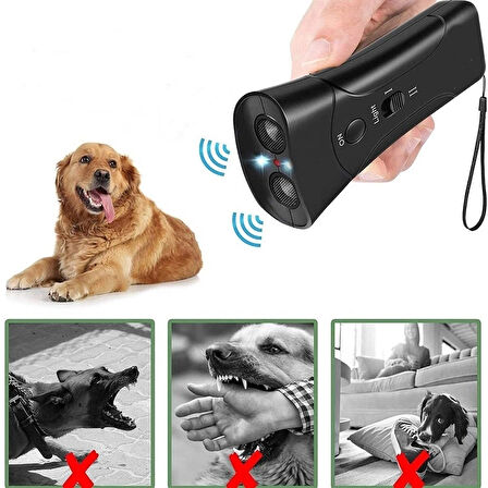 Ultrasonik Köpek Uzaklaştırıcı - LED Işıklı Köpek Eğitici ve Kovucu