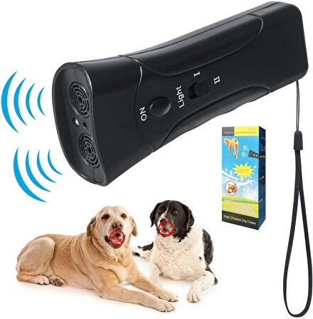 Ultrasonik Köpek Uzaklaştırıcı - LED Işıklı Köpek Eğitici ve Kovucu