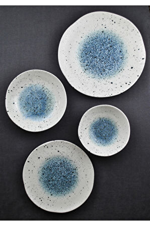 2 Kişilik 8 Parça Porselen Yemek Takımı Melina - Porselen Tabak Yemek Seti