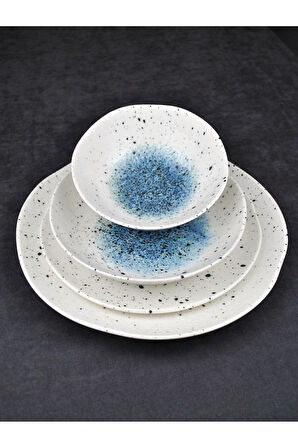 2 Kişilik 8 Parça Porselen Yemek Takımı Melina - Porselen Tabak Yemek Seti