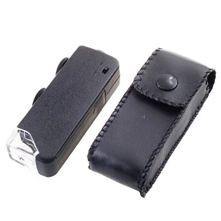 mini 60x 100x Zoom Lens Odak Takı Led Cep Mikroskop Büyüteç