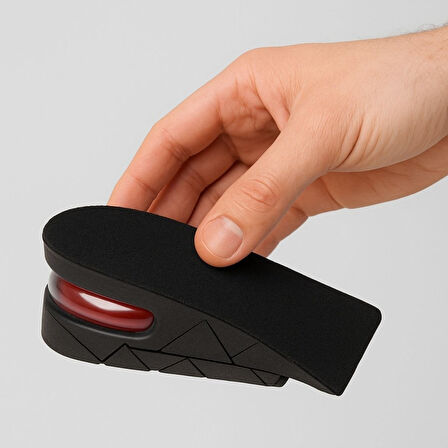 Buffer® 5 Cm Boy Uzatıcı Silikon Ortopedik Topuk Tabanlık – Yüksek Konforlu Gizli Yükseltici Ped (unisex)