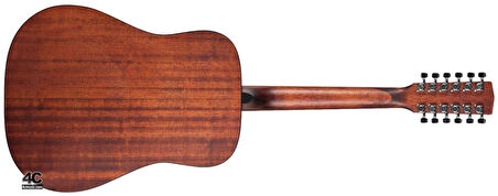 CORT ENDONEZYA AKUSTİK GİTAR, 12 TELLİ, OPEN PORE, LADİN KAPAK,