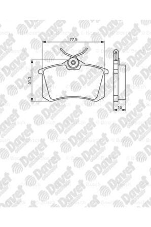 Arka Fren Balatasi Megane Ii-laguna-golf Iii-ıv-passat Iii-polo-c3-c4-p307-audi A3-a4 (87x52,9x15,mm