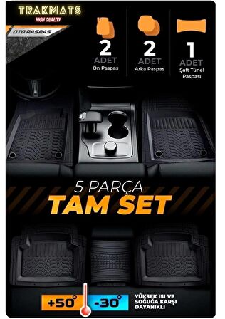 TRAKMATS Citroen C3 Aircross 2021 3D Havuzlu Universal - ESNEK OTO PASPAS - ADA - SİYAH Siyah/3D Havuzlu Paspas