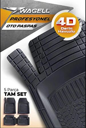 Renault Laguna 2 2002 - 2005 STANDART KESİLEBİLEN YUMUŞAK OTO PASPAS ADA SİYAH