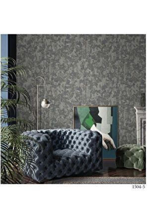 VERA 1504-5 SIVA DESENLİ/DOKULU DEKORATİF BOYA GÖRÜNÜMLÜ 16,5 m2 DUVAR KAĞIDI