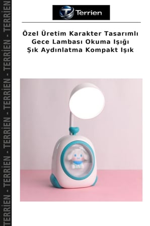 Özel Üretim Karakter Tasarımlı Gece Lambası Okuma Işığı Şık Aydınlatma Kompakt Işık