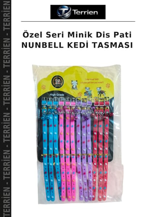 Özel Seri Minik Dis Pati NUNBELL KEDİ TASMASI