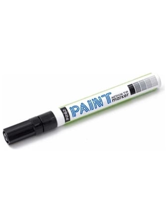 Siyah Lastik Yazı Kalemi Gxın Paint Markör Siyah (Adet Fiyatıdır)