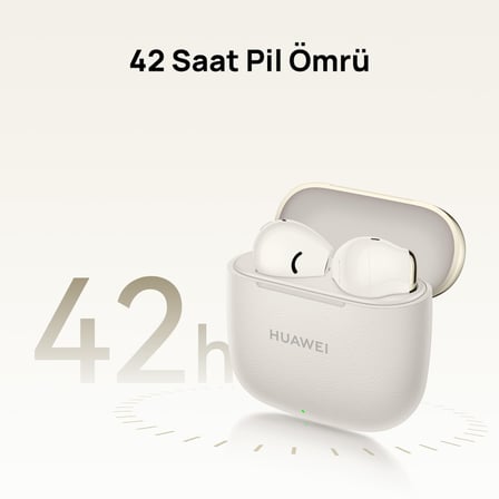 HUAWEI FreeBuds SE 3 Kulaklık, 42 Saat Pil Ömrü, İGeleceğe Dokunan Zarif Tasarım, 10 Dakikalık Şarjla 3 Saat Dinleme Süresi, Güçlü Bluetooth 5.4 Bağlantıları, IP54, Bej