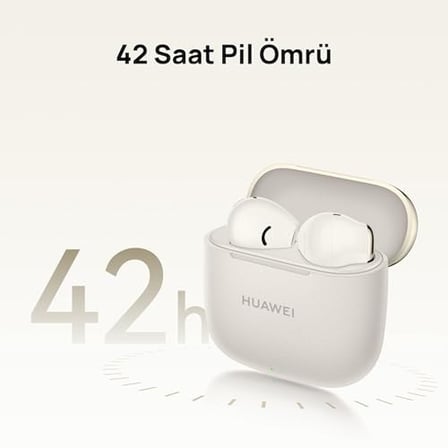 HUAWEI FreeBuds SE 3 Kulaklık, 42 Saat Pil Ömrü, İGeleceğe Dokunan Zarif Tasarım, 10 Dakikalık Şarjla 3 Saat Dinleme Süresi, Güçlü Bluetooth 5.4 Bağlantıları, IP54, Bej