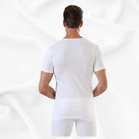 Erkek Basic Slim Fit %100 Pamuk 3'lü Sıfır Yaka Kısa Kollu Atlet