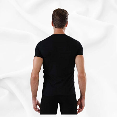 Erkek Basic Slim Fit %100 Pamuk 3'lü Sıfır Yaka Kısa Kollu Atlet