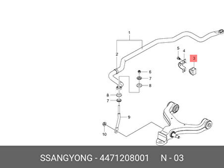 Ssangyong Actyon 4x4 RX-Series RX-Series 4x4 Ön Viraj Orta Lastiği