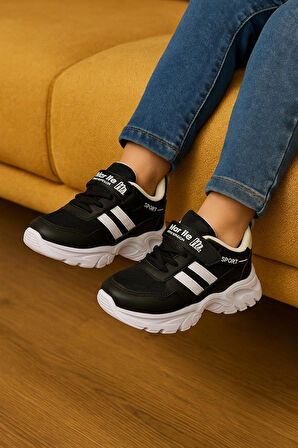 Çocuk Ortopedik Cırtlı Hafif  Unisex Sneaker Spor Ayakkabı