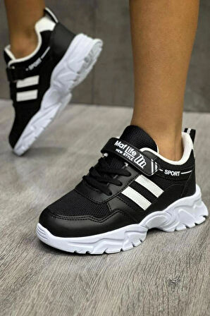 Çocuk Ortopedik Cırtlı Hafif  Unisex Sneaker Spor Ayakkabı