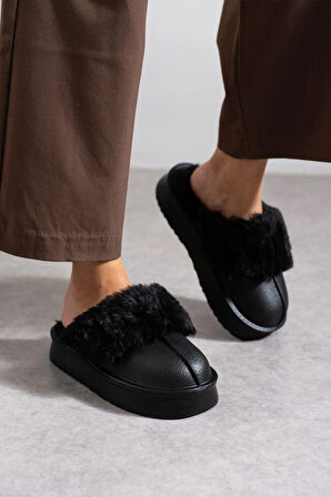 Kadın Cırtlı Çıkarılabilir Rahat Kaymaz Taban Ev Dış Mekan Peluş Terliği