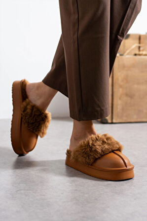 Kadın Cırtlı Çıkarılabilir Rahat Kaymaz Taban Ev Dış Mekan Peluş Terliği