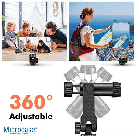Microcase Çok Fonksiyonlu Döner Başlıklı Telefon Tutucu Parça - SİYAH AL4982