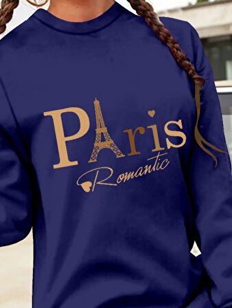 35 AVM Kadın Uzun Kollu Bisiklet Yaka Yazılı Kısa Viskon Iki Iplik Elbise