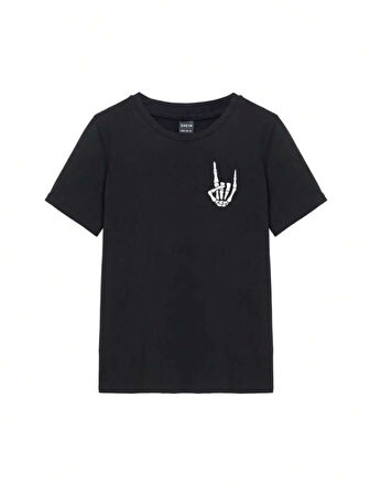 35 AVM Baskılı T-shirt - Siyah