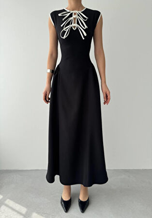 35 AVM Eros Fiyonk Detaylı Elbise