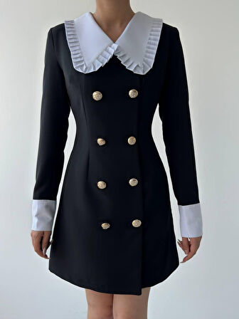 35 AVM Loyada Geniş Yaka Elbise