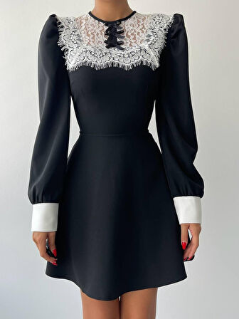 35 AVM Parma Uzun Kollu Mini Boy Elbise