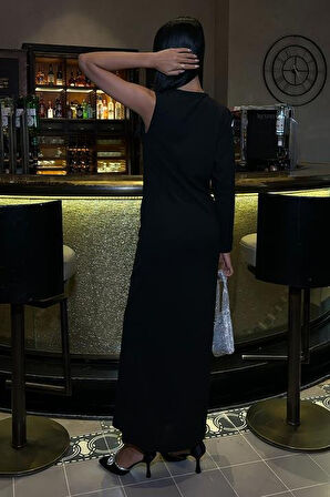 35 AVM Aethra Tek Kol Uzun Elbise 2693-8