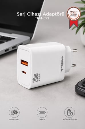 Özel Üretim Cihaz Başlığı Kulaklık Aleti Günlük Alet Şarj Cihazı Adaptörü TRM-C21 Beyaz