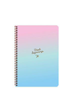 Keskin Color A4 Çizgili Spiralli Peri Tozu Defter | 80 Yaprak