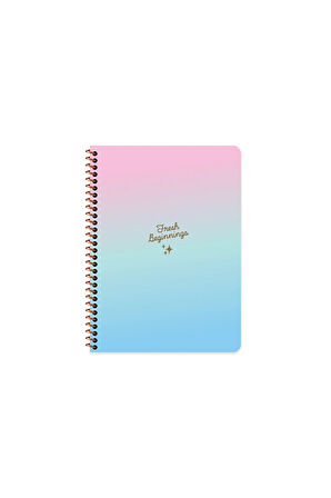 Keskin Color Peritozu Çizgili Stickerli Defter | 16,5 x 22,5 cm | Spiralli – 80 Yaprak