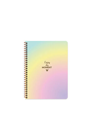 Keskin Color Peritozu Çizgili Stickerli Defter | 16,5 x 22,5 cm | Spiralli – 80 Yaprak