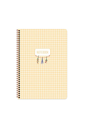 Keskin Color A4 Çizgili Stickerli Spiralli Pötikare Defter | 80 Yaprak