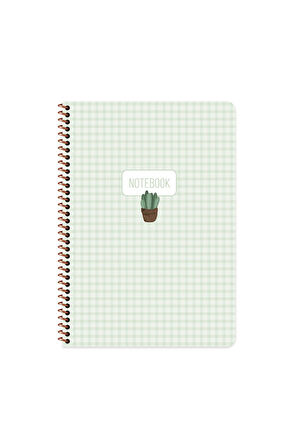 Keskin Color A4 Çizgili Stickerli Spiralli Pötikare Defter | 80 Yaprak